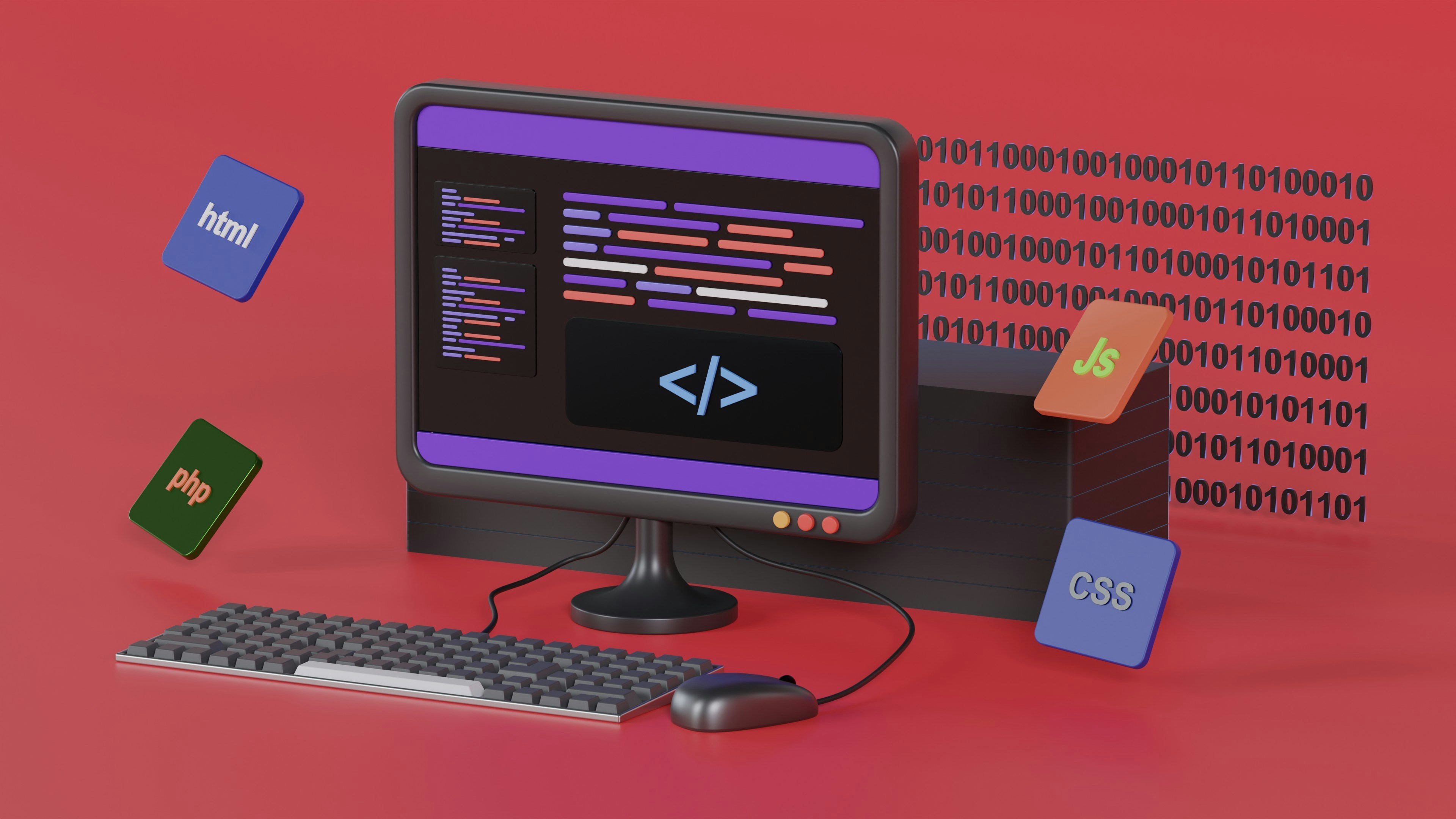3D coding illustration