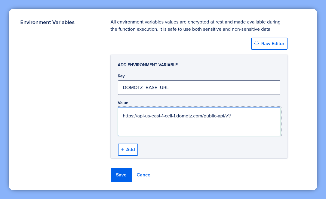 Base URL env variable